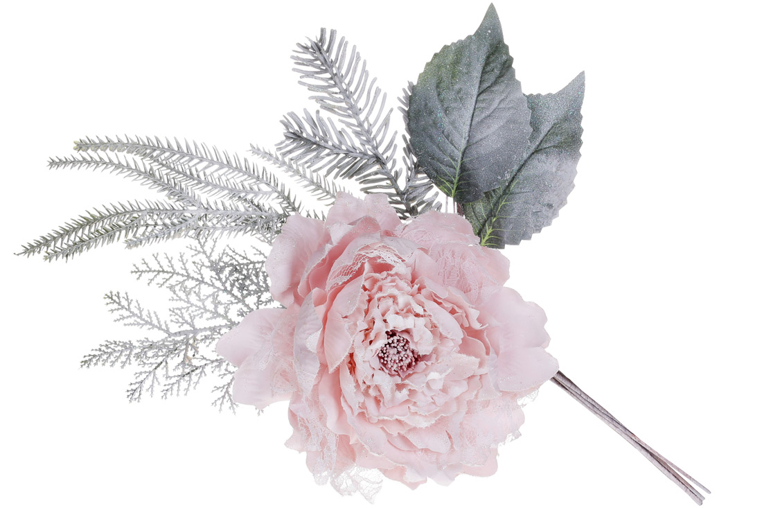 Декоративна штучна квітка, 18*35см, колір - світло-рожевий