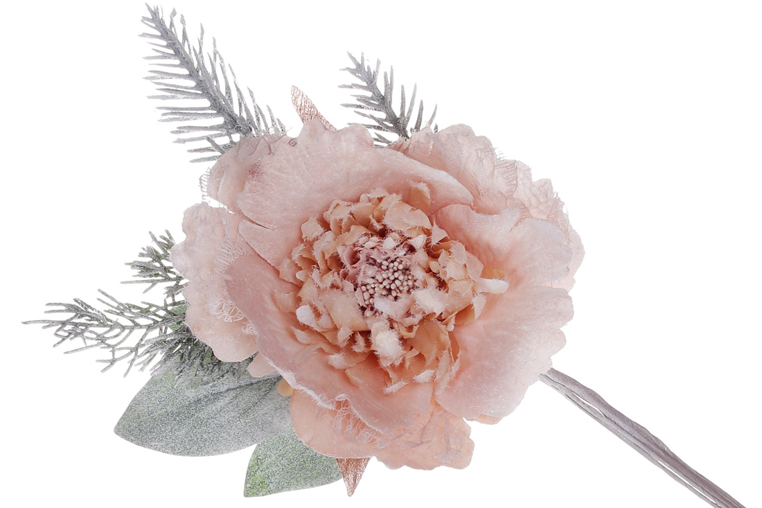 Декоративна штучна квітка, 12*33см, колір - світло-персиковий