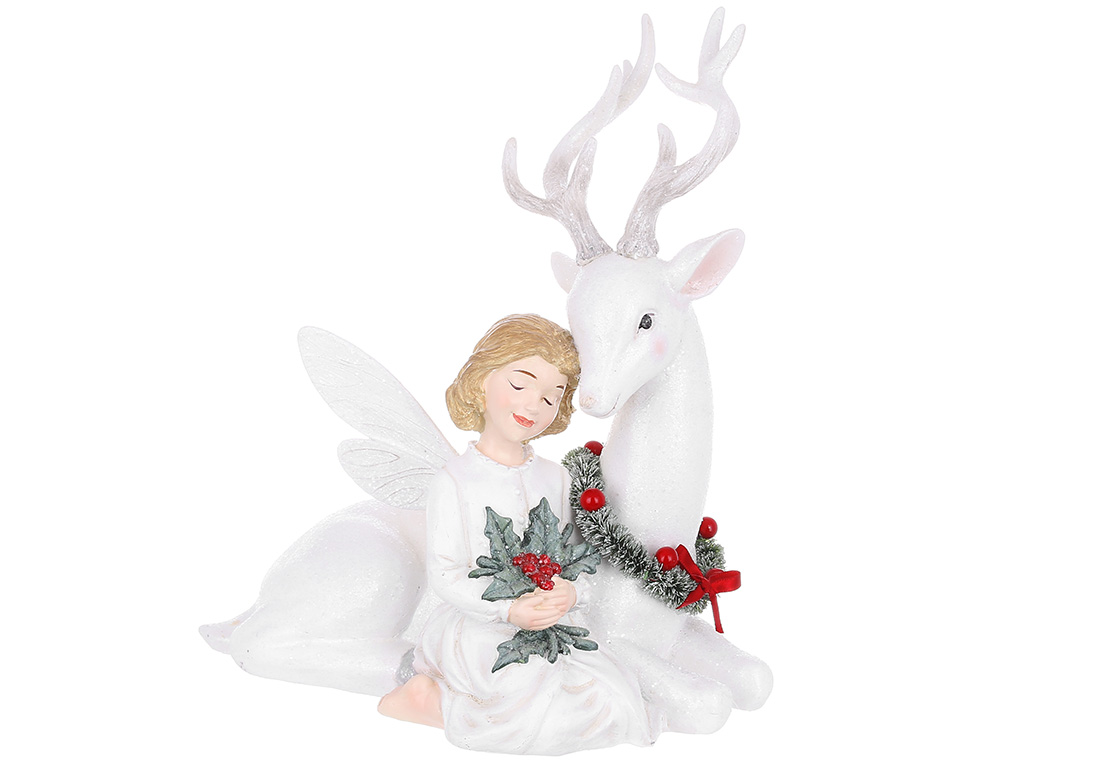 Декоративна фігура Фея з оленем, 23см