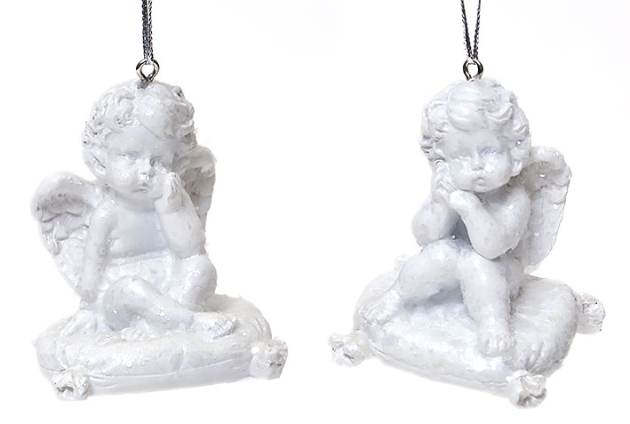 Декоративний підвісний декор Янгол 6.5см, 2 дизайни