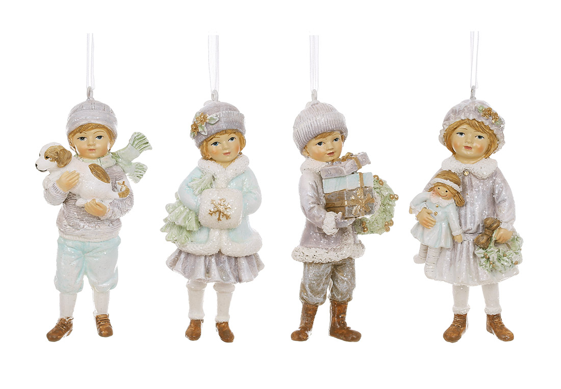 Декоративна підвіска Дітки 11см, 4 дизайни, колір - ліловий із зеленим