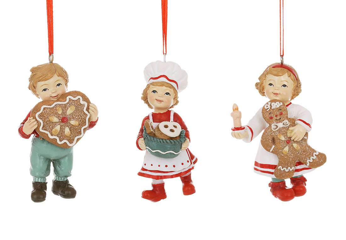 Декоративна підвіска Дітки з пряниками, 10см, 3 дизайни