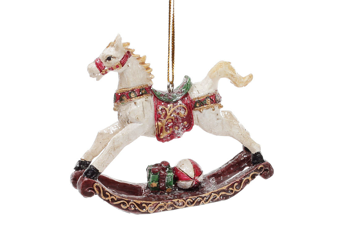 Декоративна підвісна фігурка Конячка-гойдалка 8.5см