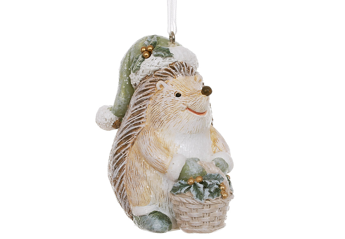 Декоративна підвіска Їжачок з кошиком 6*4.5*7.5см