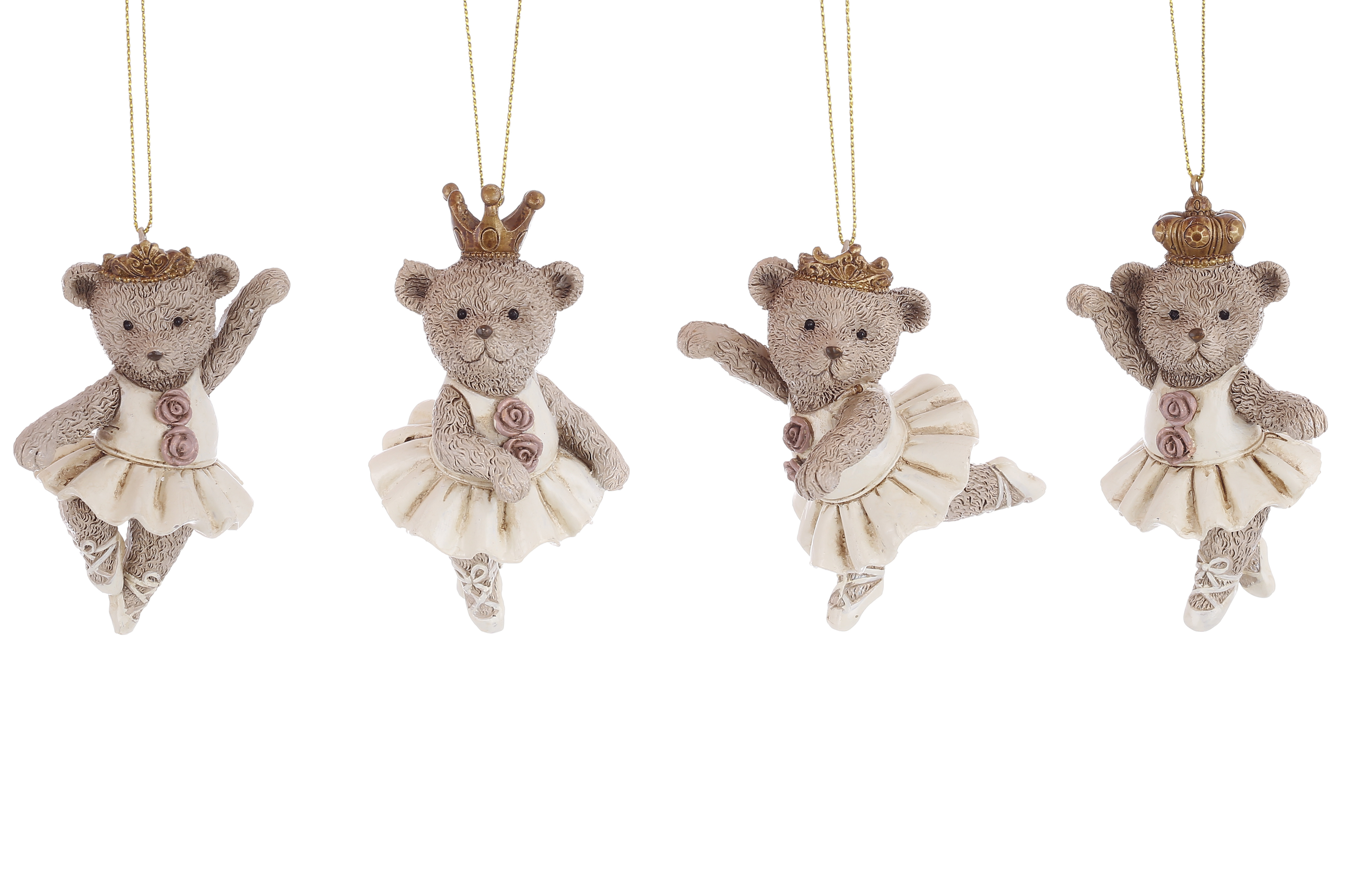 Декоративна підвіска Ведмедик-балерина 5.5*9.5см, 4 дизайну