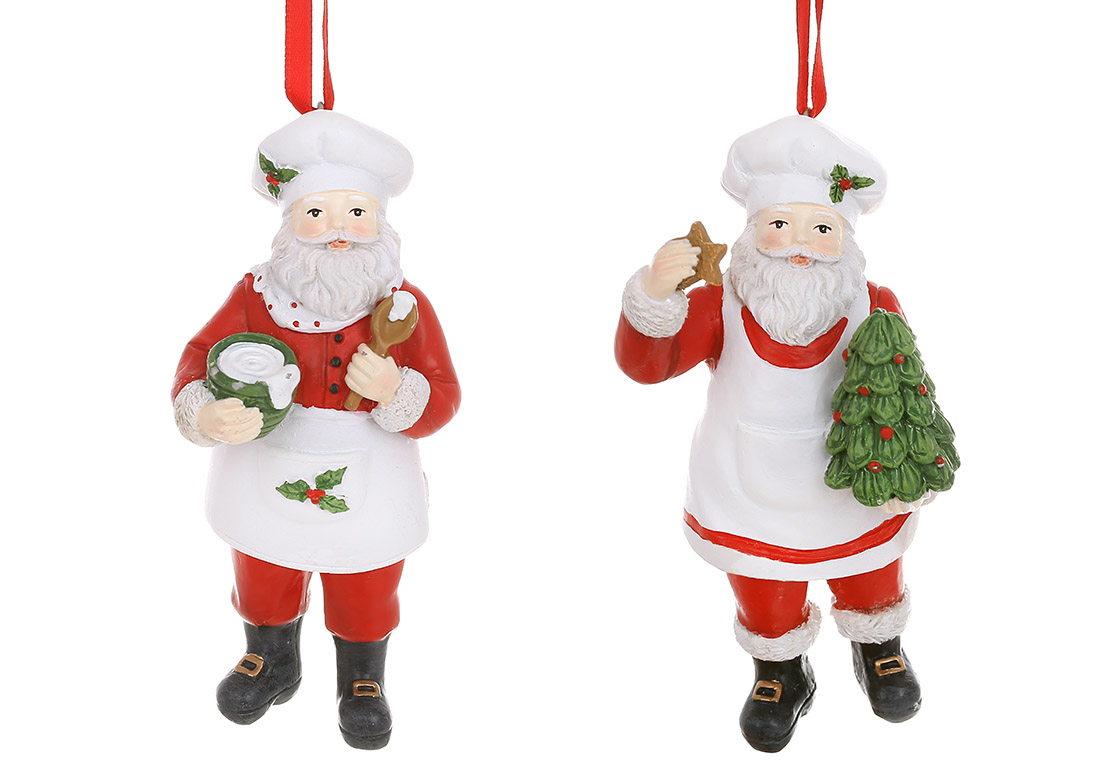 Декоративна підвіска Санта, 12см, 2 дизайни