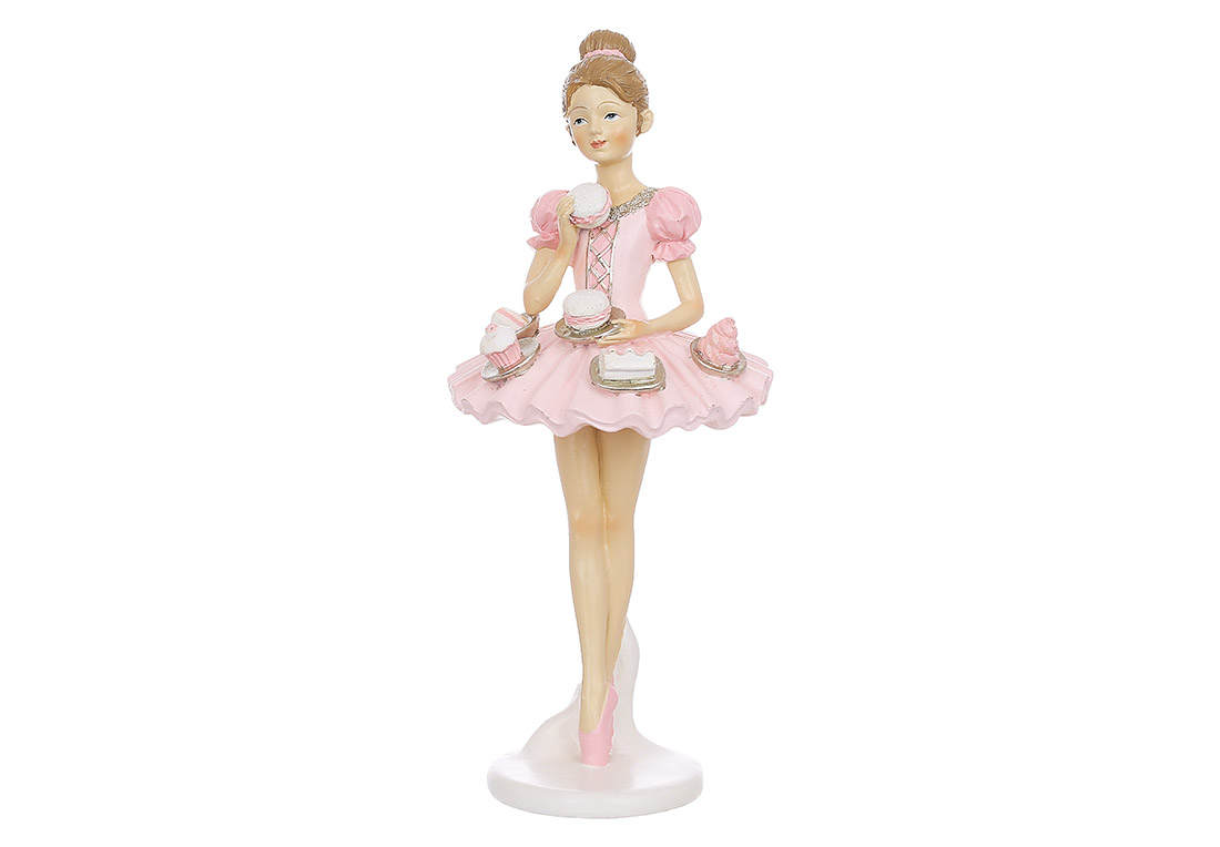 Декоративна статуетка Балерина з тістечками, 23см