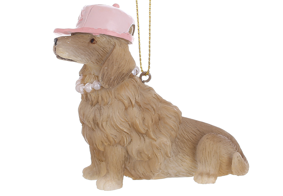 Декоративна підвіска Собака у кепці 7.5*3*7см