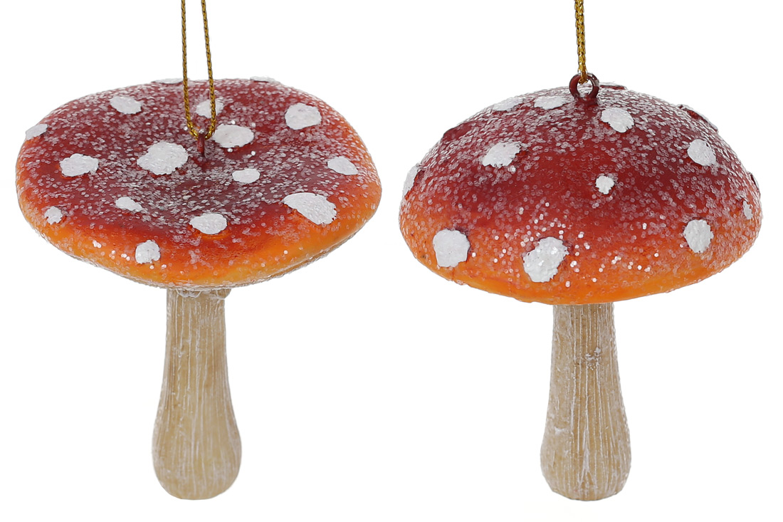Декоративна підвіска Гриб 6.5*7.5см, 2 дизайни