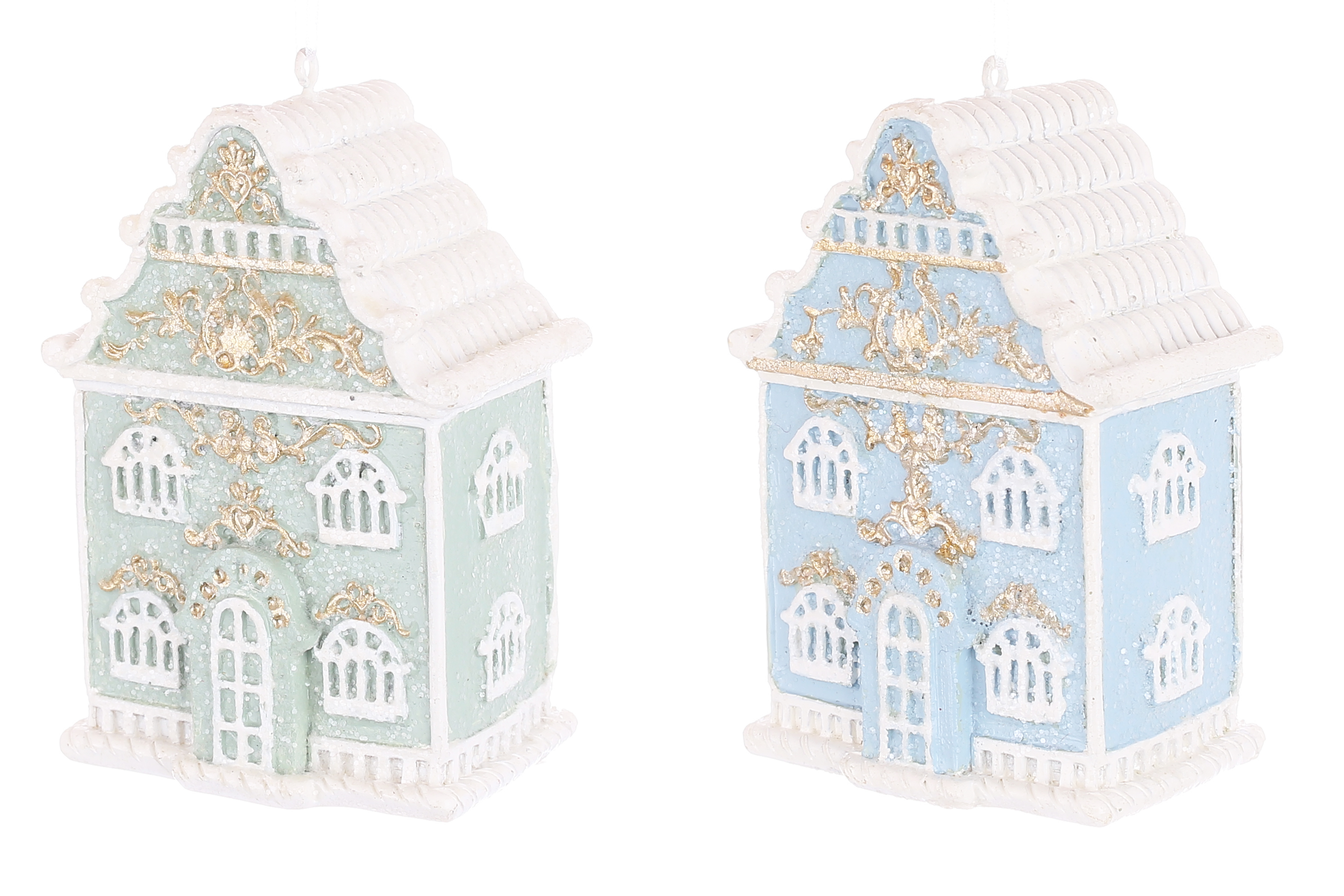 Декоративна підвіска Зефірний будиночок 6*4*9см, 2 дизайни, колір - блакитний та м'ятний