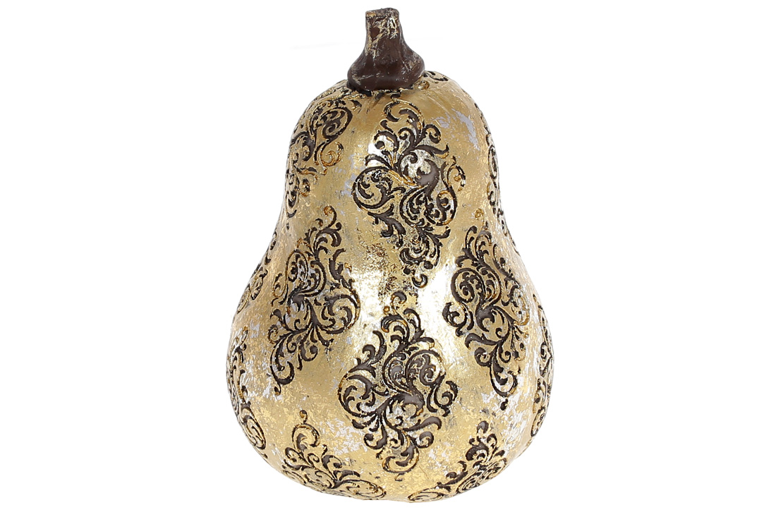 Декоративна фігурка Груша, 14.5см, колір - золотий