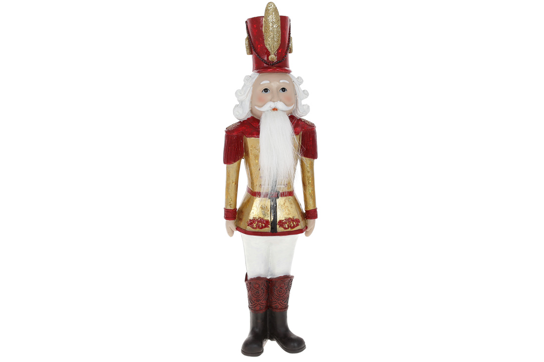 Декоративна фігура Лускунчик 42см, колір - червоний із золотом