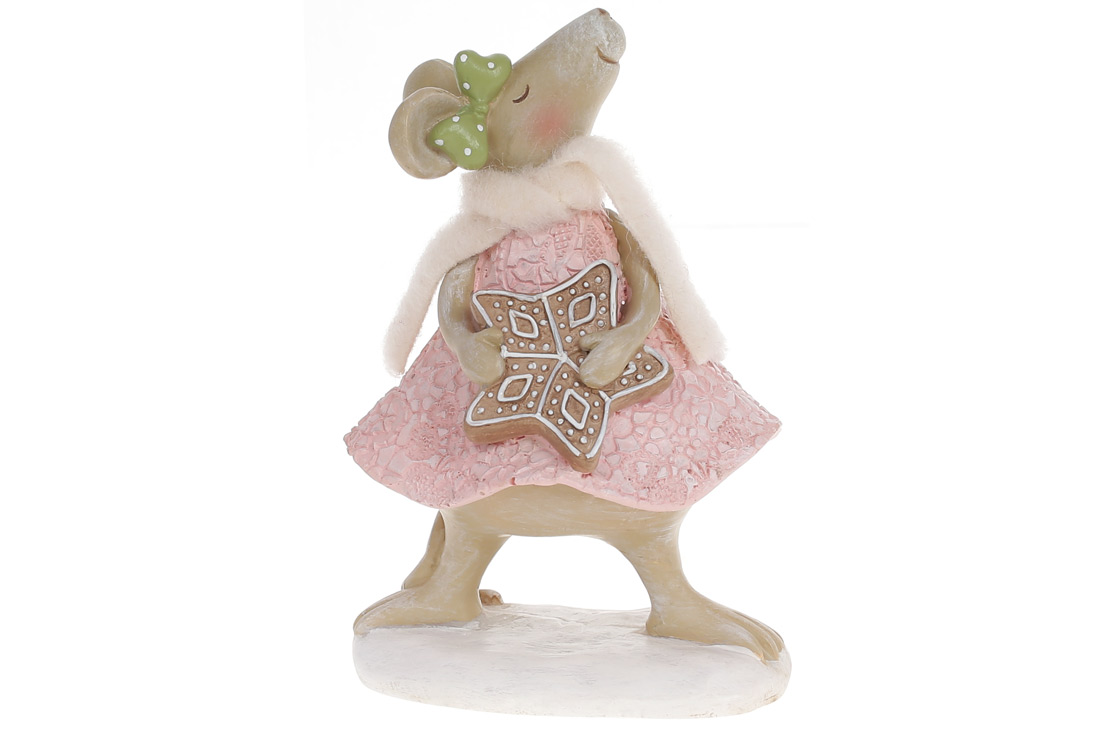 Декоративна статуетка Мишка з пряником, 14см