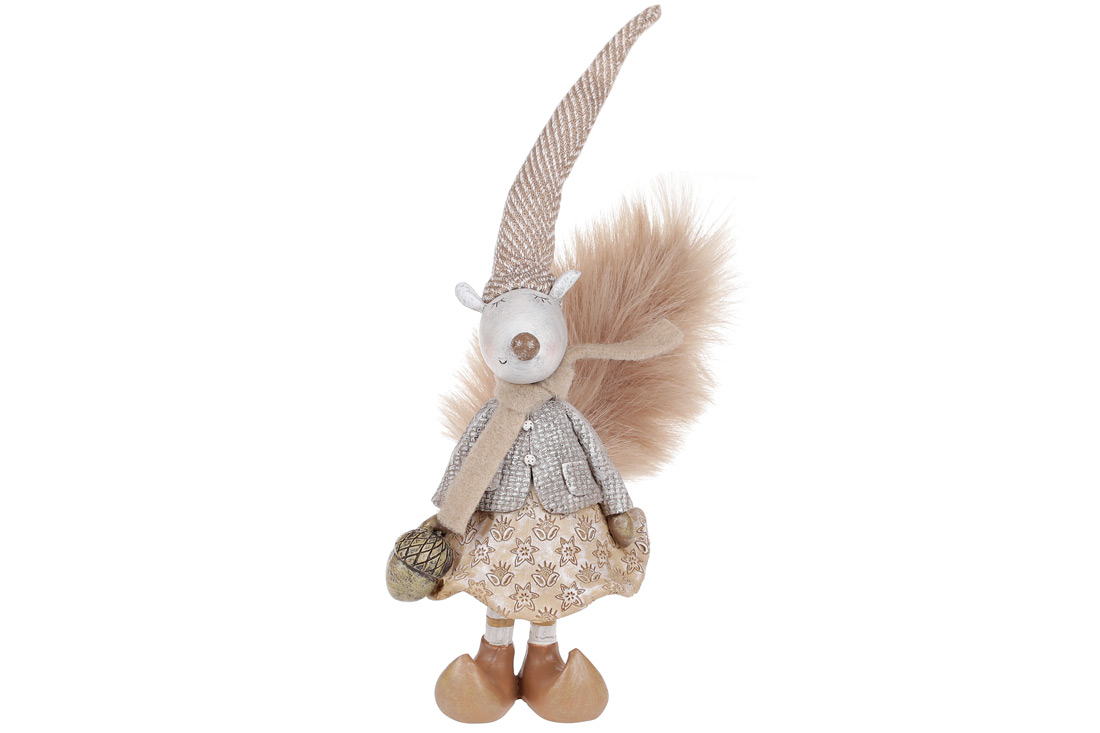 Декоративна фігурка Білочка Хлоя, 24см, колір - бежевий