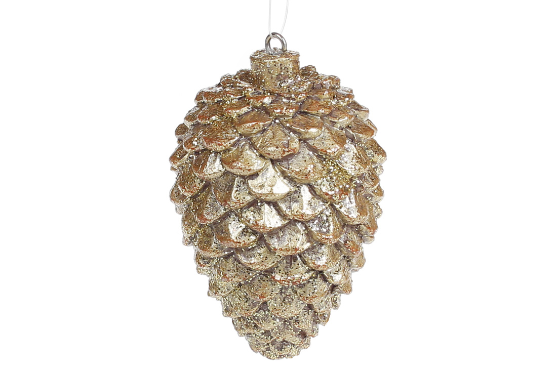 Підвісний декор Шишка, 8см, колір - золотий