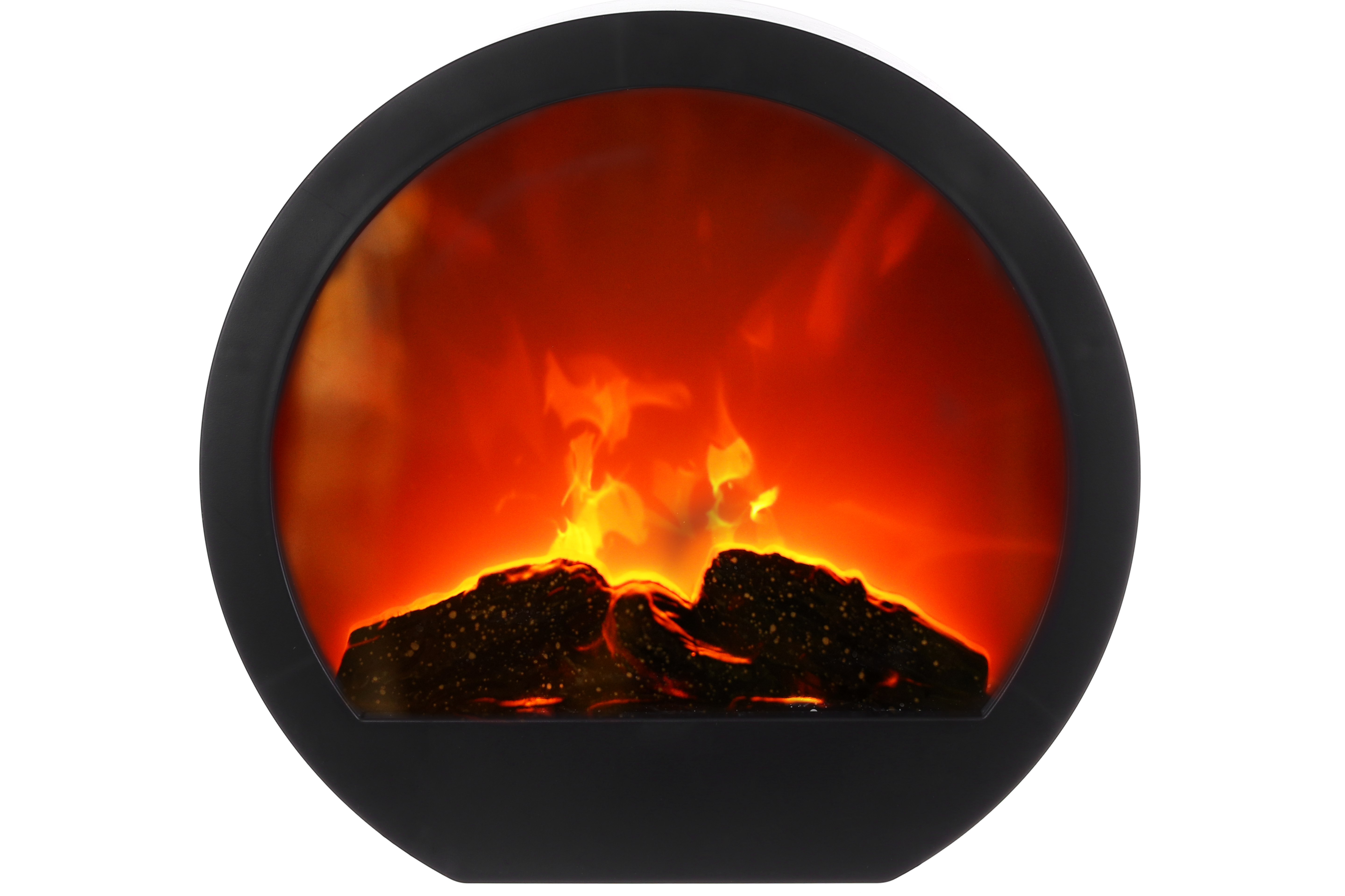 Декоративний світлодіодний камін 25*9*23см на батарейках (3хАА не входять в комплект), колір - чорний