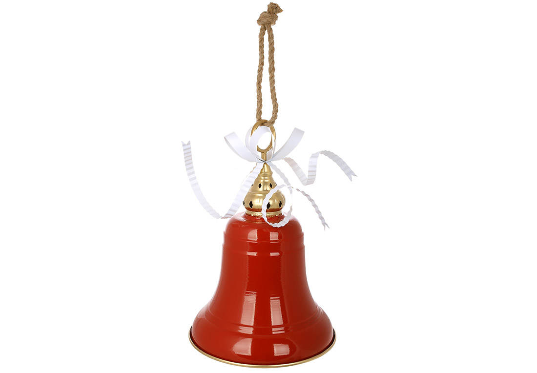 Металева підвіска Christmas bell ( D29.5*42см ) 67см, колір - червоний