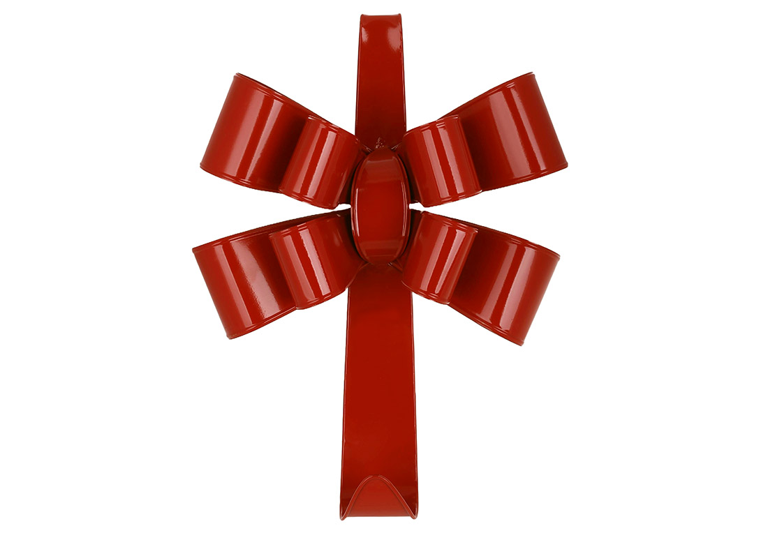 Металевий підвісний гачок Червоний бант 32*12*44см