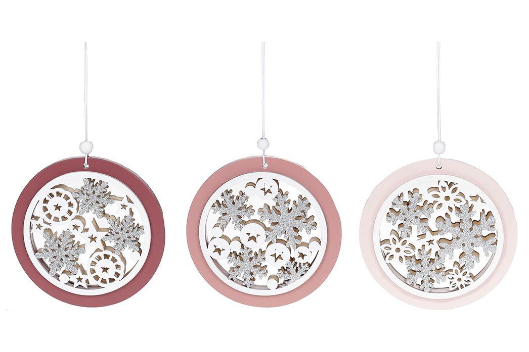Новорічна підвіска Сніжинки, 11см, 3 дизайни