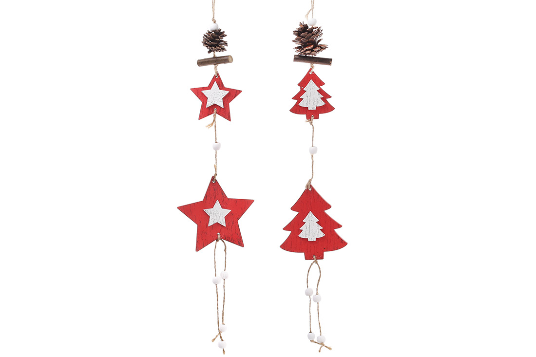 Новорічна прикраса з декором 50см, 2 дизайни