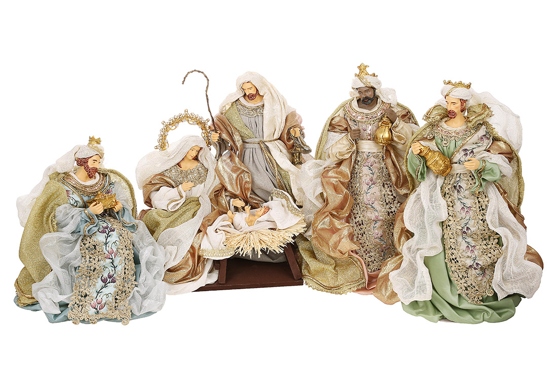 Різдвяний Вертеп (набір з 6-ти фігур) 39см