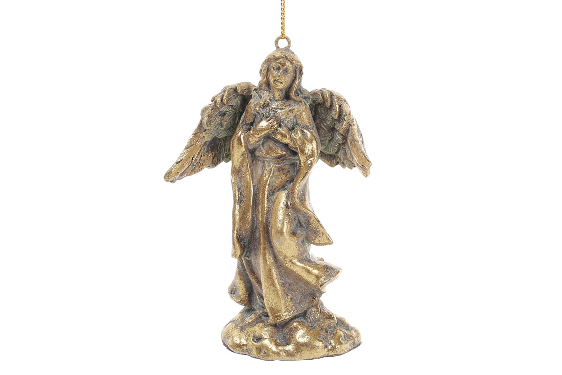 Прикраса на ялинку Вертеп, 10.5см, колір - золото з патиною