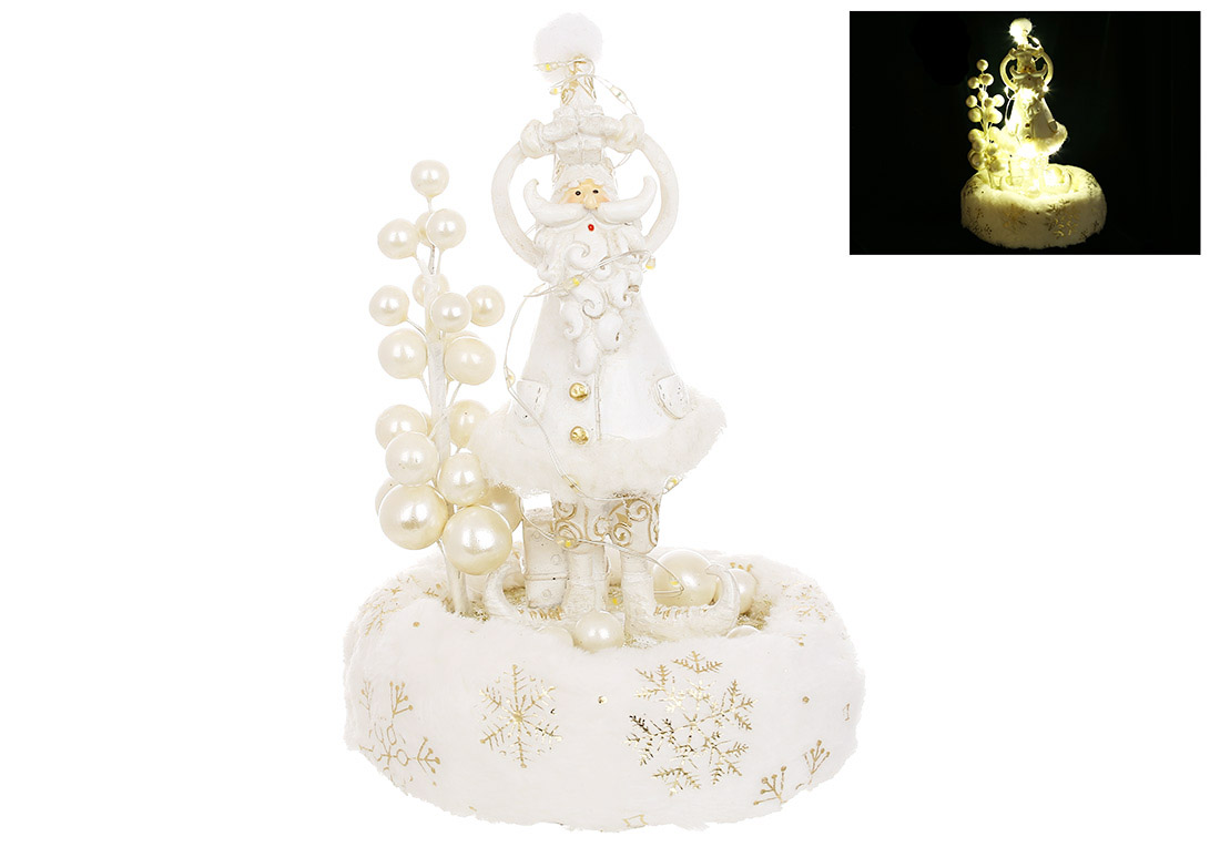 Декоративна фігурка Санта з LED-підсвічуванням, 17см