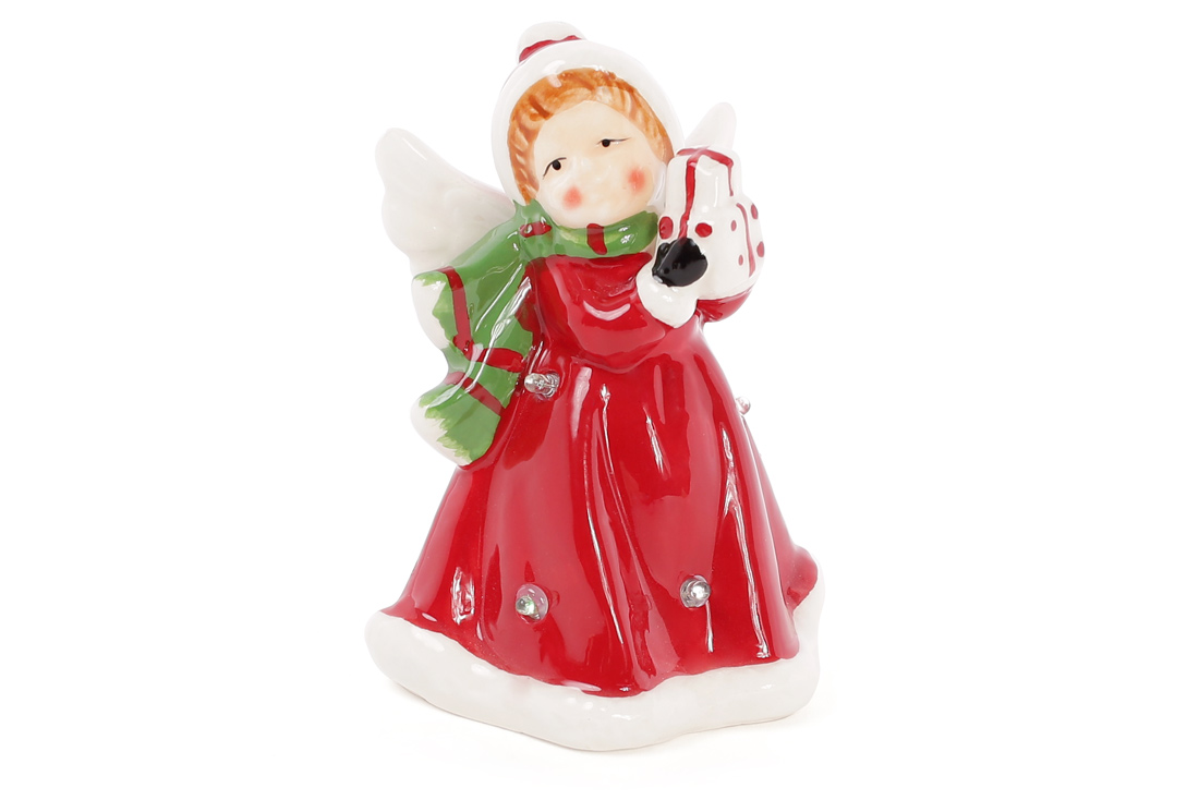 Декоративна фігурка Янгол з LED-підсвічуванням, 11см