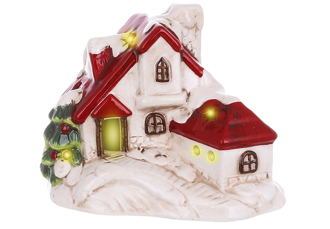 Декоративна статуетка Будиночок з LED-підсвічуванням, 10см