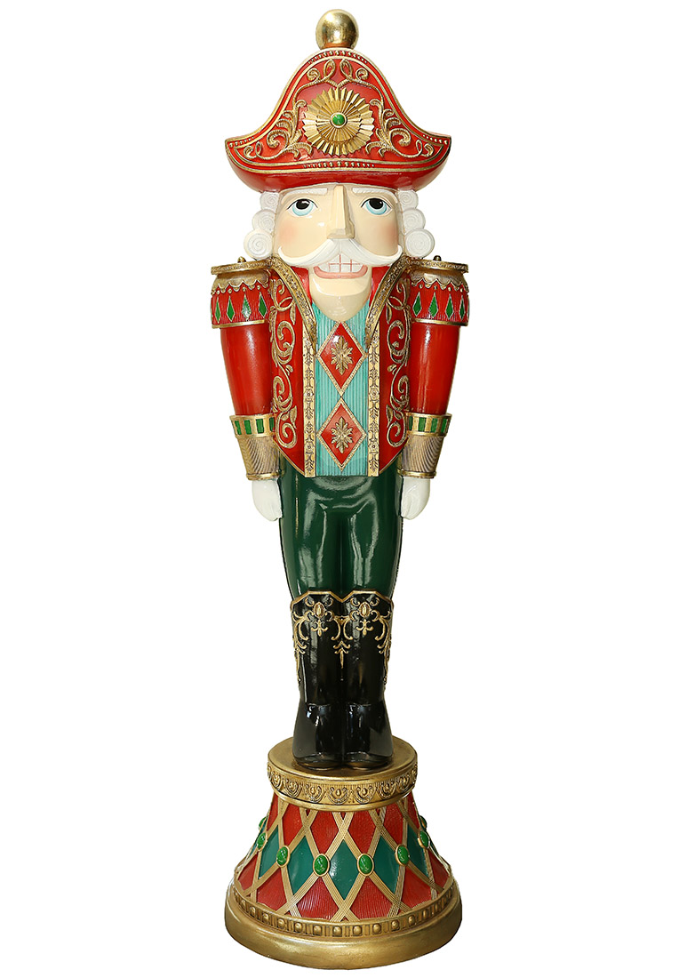 Декоративна фігура Лускунчик, 184см, колір - червоний