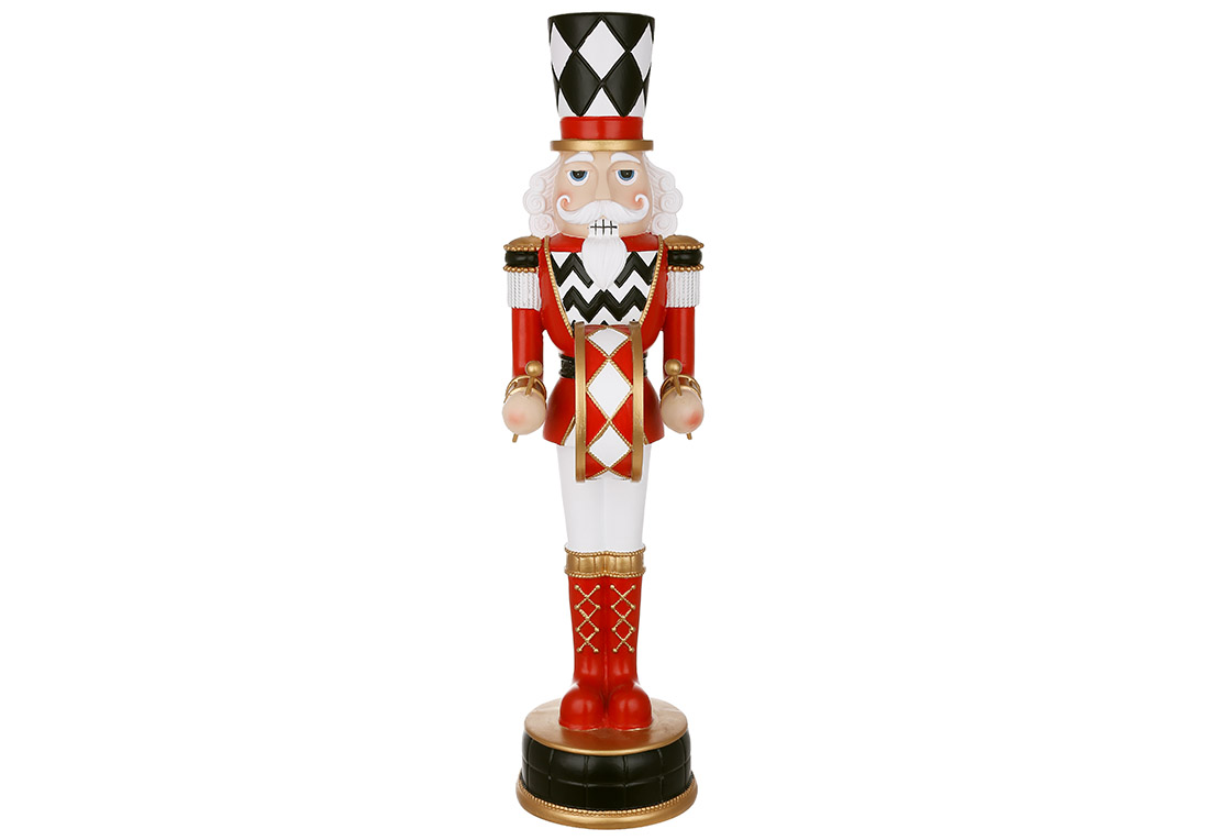 Декоративна фігура Лускунчик з барабаном, 13*16*50.5см