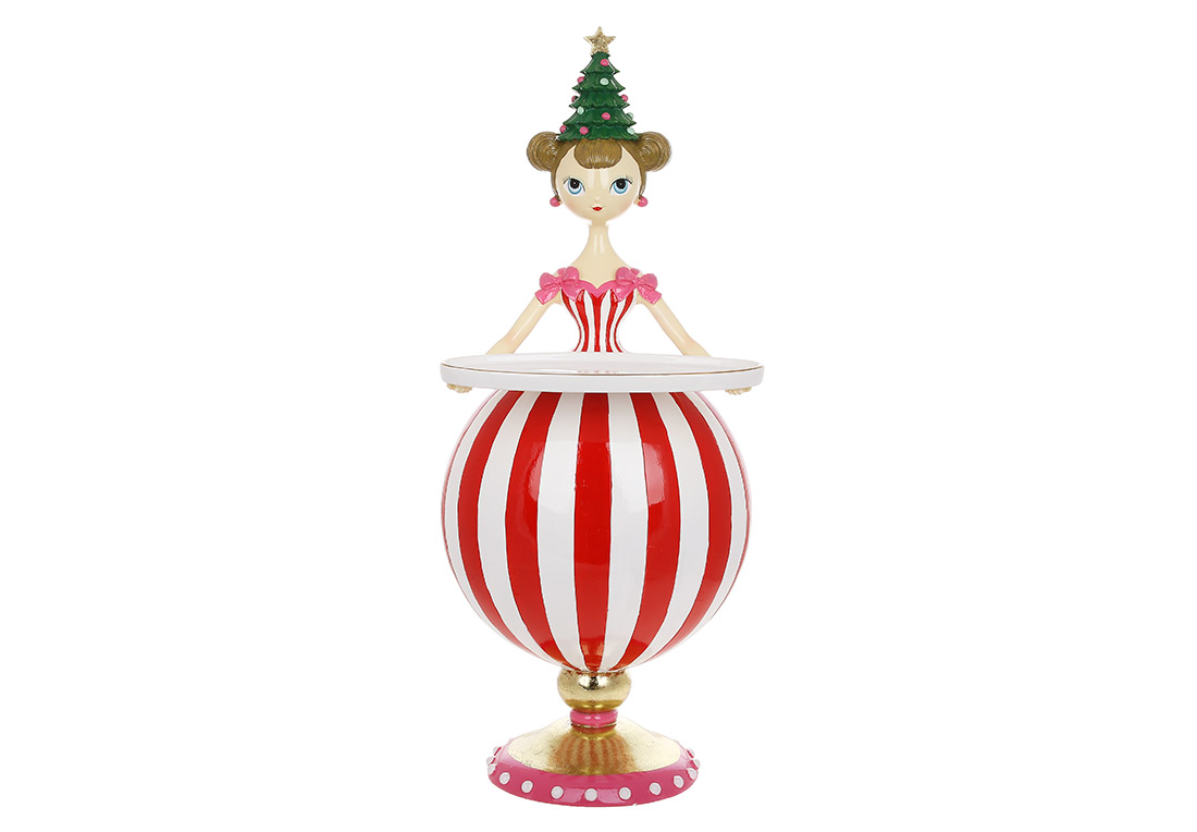 Декоративна статуетка Candy - Дівчинка з підносом, 83см