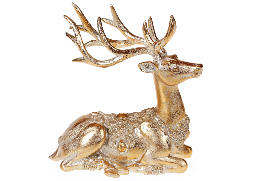 Новорічна статуетка Золотий Олень, 19см