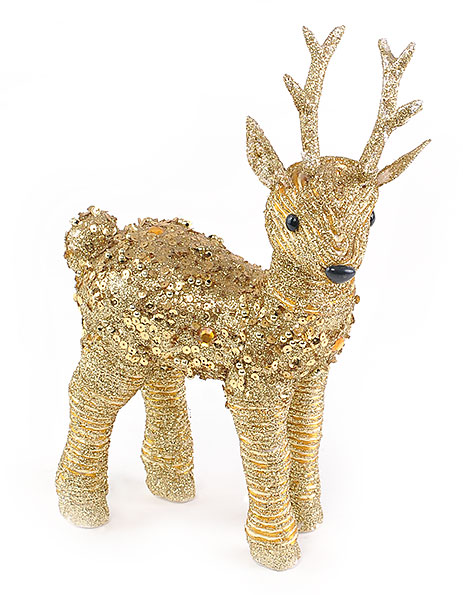 Новорічна декоративна фігура Олень, 19см