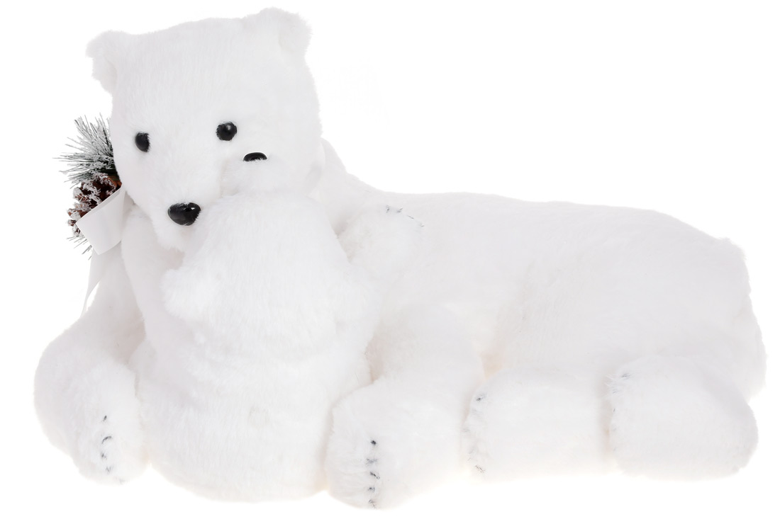 Новорічна фігура Ведмедиця з ведмежаком , 52см