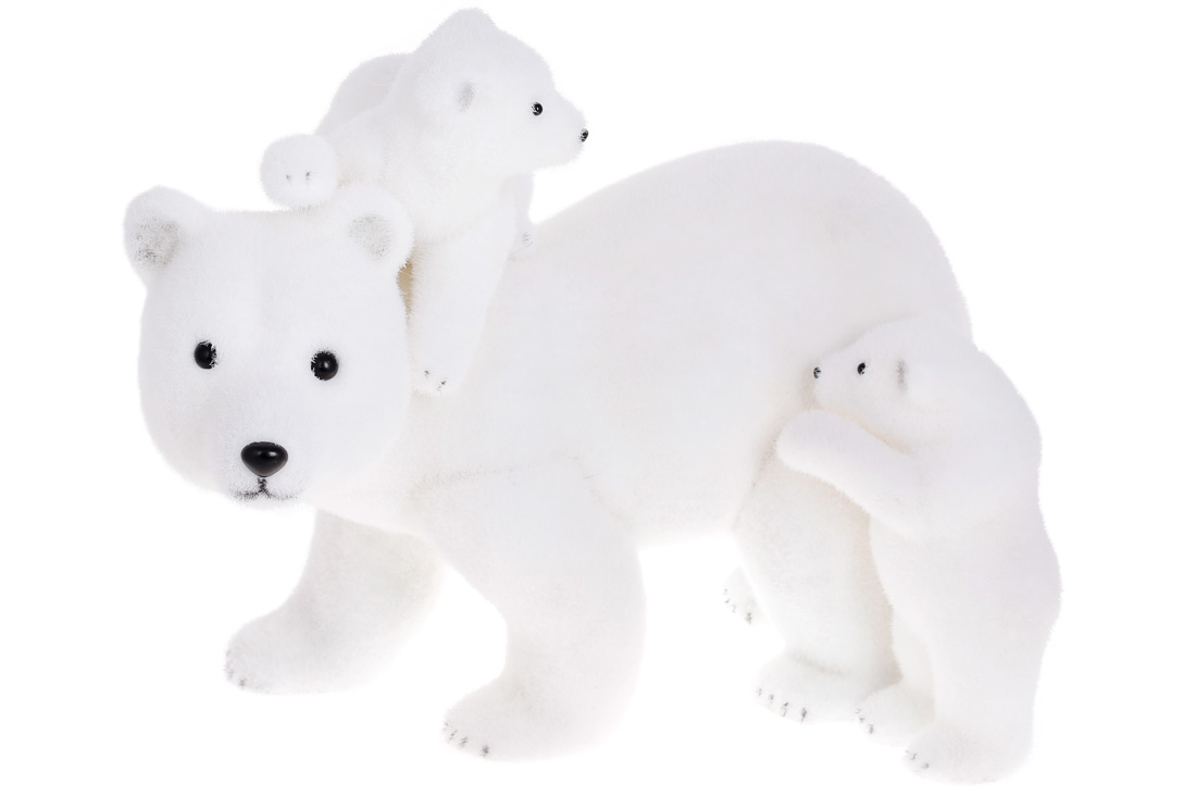 Новорічна фігура Ведмедиця з ведмежатами, 43см