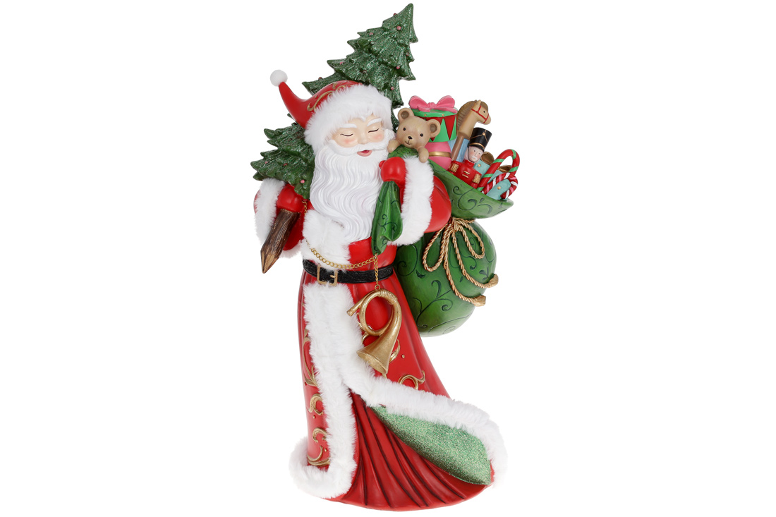 Декоративна фігура Санта з мішком подарунків, 52.5см