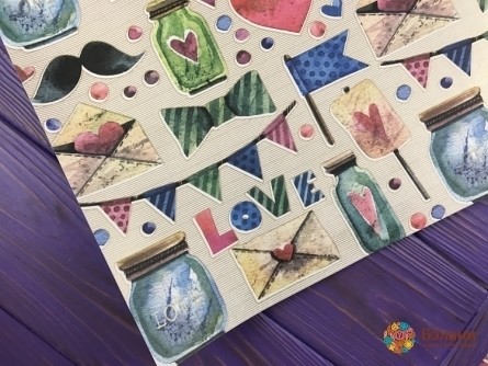 Упаковочная бумага "Love вечеринка" (50/70 см)