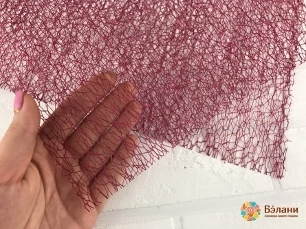 Листовая флористическая сетка (бордо)