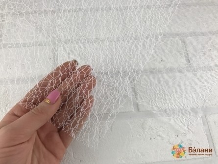 Листовая флористическая сетка (белая)