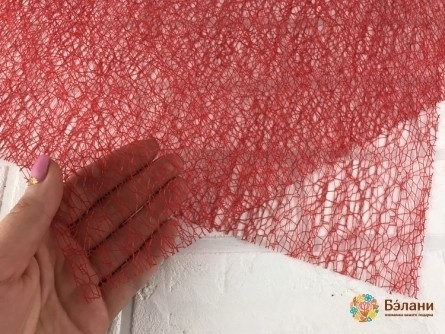 Листовая флористическая сетка (красная)