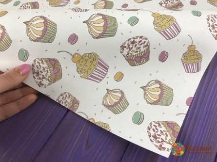 Упаковочная бумага "Маффины"