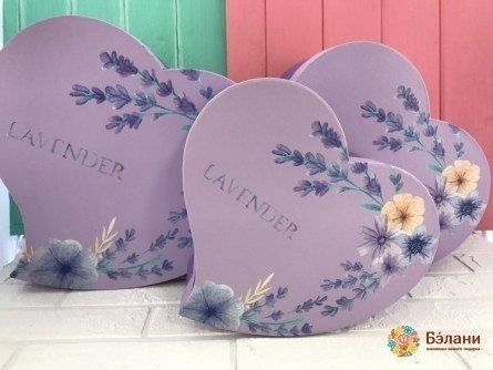 Большие Сердца "Love Flower" (лиловые)