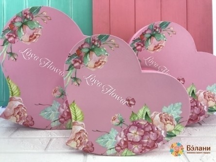 Большие Сердца "Love Flower" (роз.)