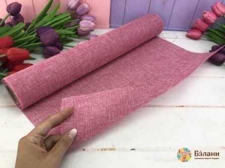 Мешковина розовая (рулон)