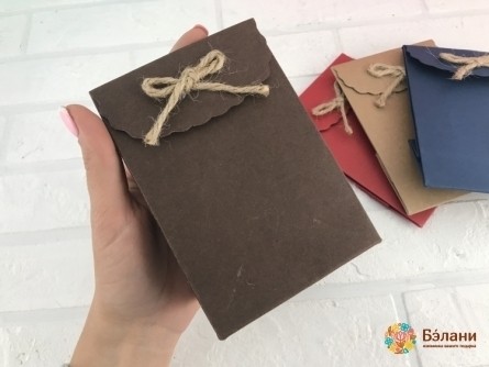 Крафт  пакет на липучке XS корич.