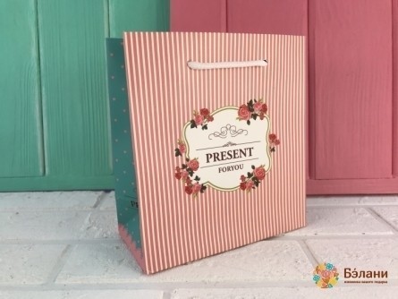 Пакет "Present" розовый XS