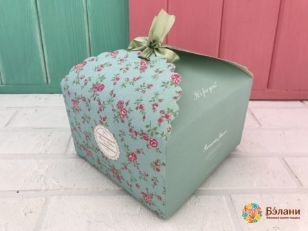 Коробка складная "Алые Розы" зеленая