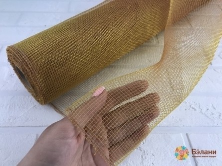 Сетка флористическая 900/50 см хамелеон горчичная