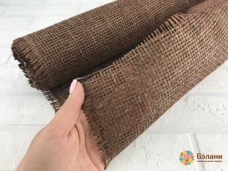 Сетка флористическая "Плетенка Широкая" темно-коричневая